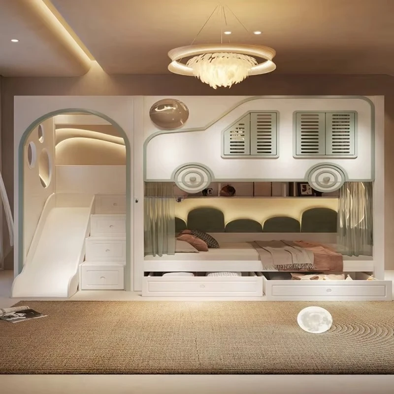 Bunk Bed With Stairs And Slide - Nieuw ontwerp: luxe stapelbed voor kinderen,