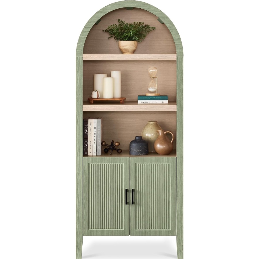 Storage - 72 inch hoge, gebogen keukenkast met
