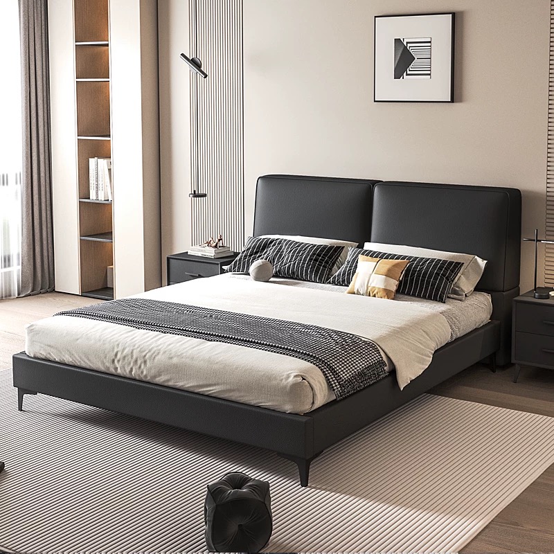 King Size Bed Frame With Storage Drawers - Modern, luxe houten slaapkamermeubilair: zachte, gestoffeerde