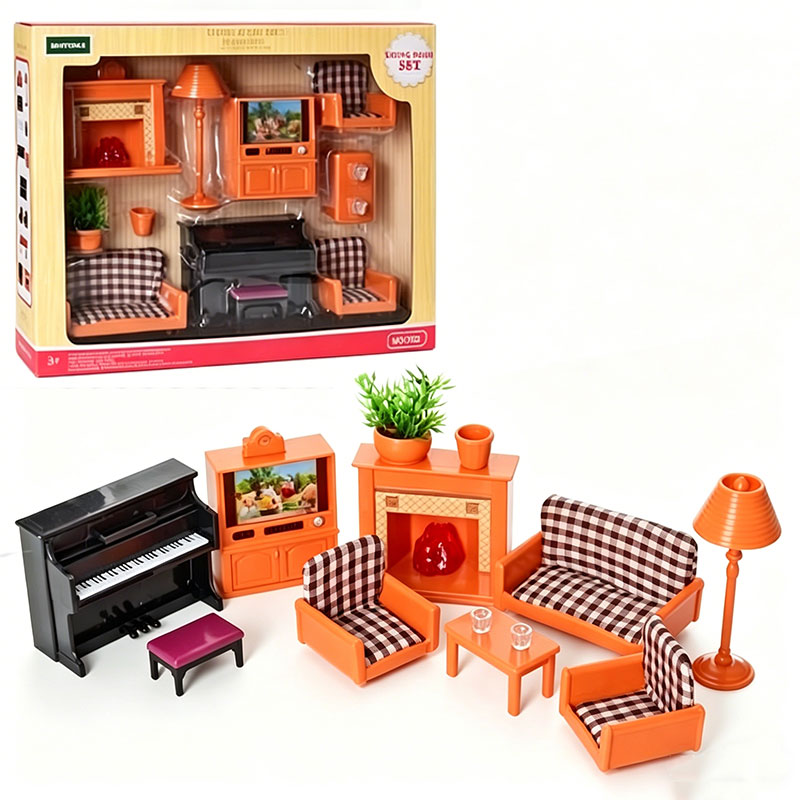 Bedroom Furniture - 1/12 Schaal Poppenhuis Meubelset Slaapkamer Badkamer