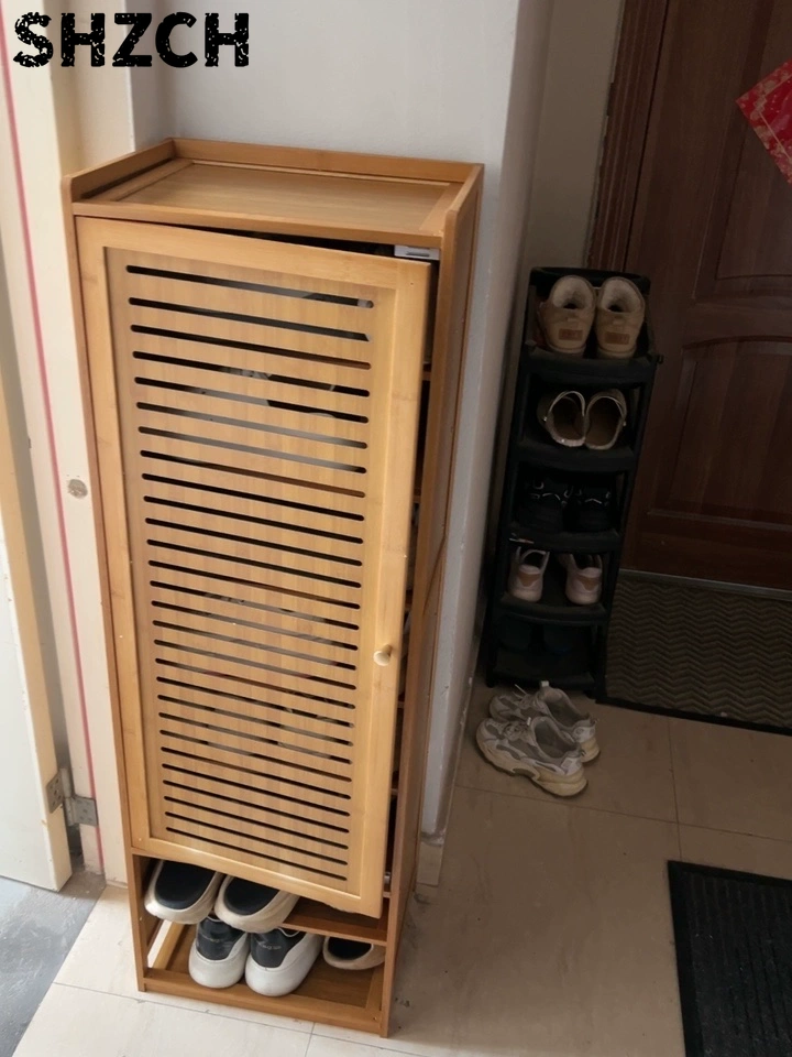 Shoe Rack Cabinet Narrow Entryway - Nauwe kleine schoenenkast met deur, nieuw