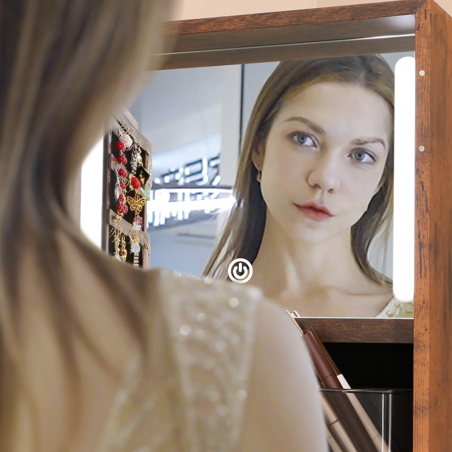 Draaibare sieradenkast met spi - Full Length Mirror Jewelry Armoire recensie en prijs