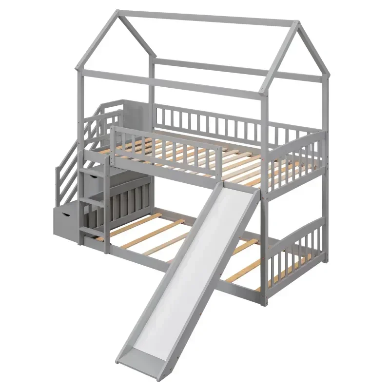 Stevig houten kinderbed, stape - Bunk Bed With Stairs And Slide recensie en prijs