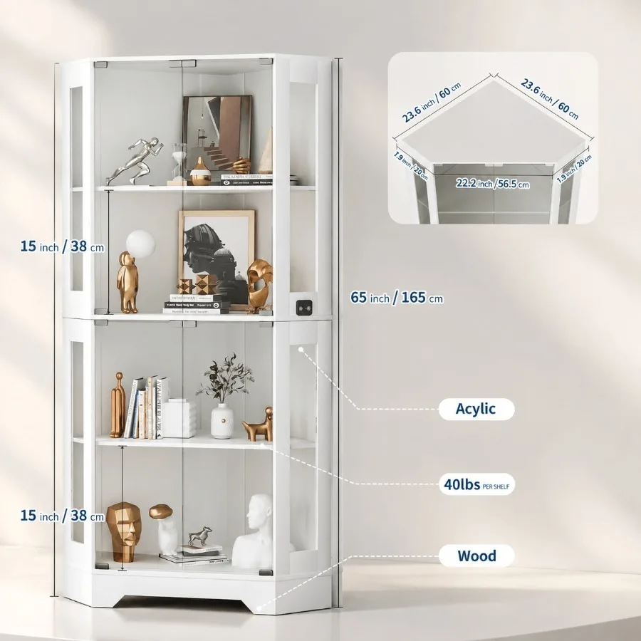 65 cm witte, verzamelbare vitr - Storage recensie en prijs
