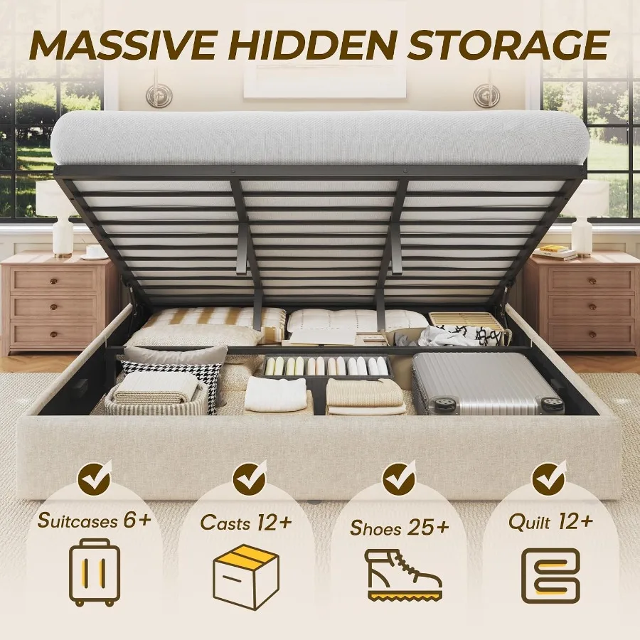 Bedframe met opbergruimte en v - Gas Lift Storage Bed Hydraulic recensie en prijs