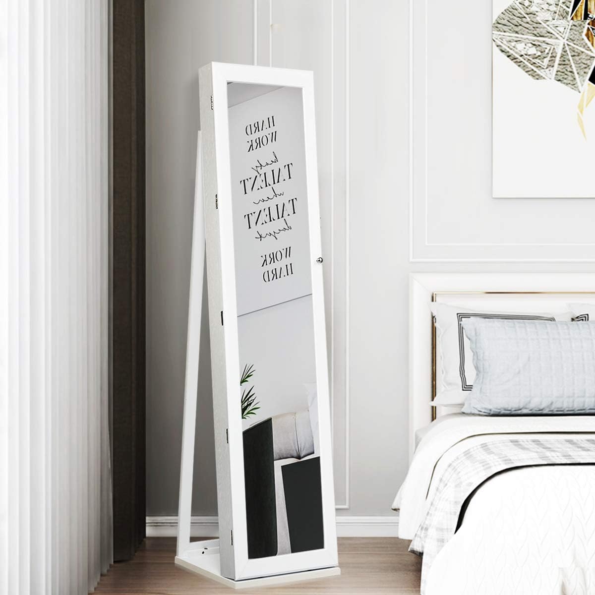 Staande sieradenkast met spieg - Full Length Mirror Jewelry Armoire recensie en prijs