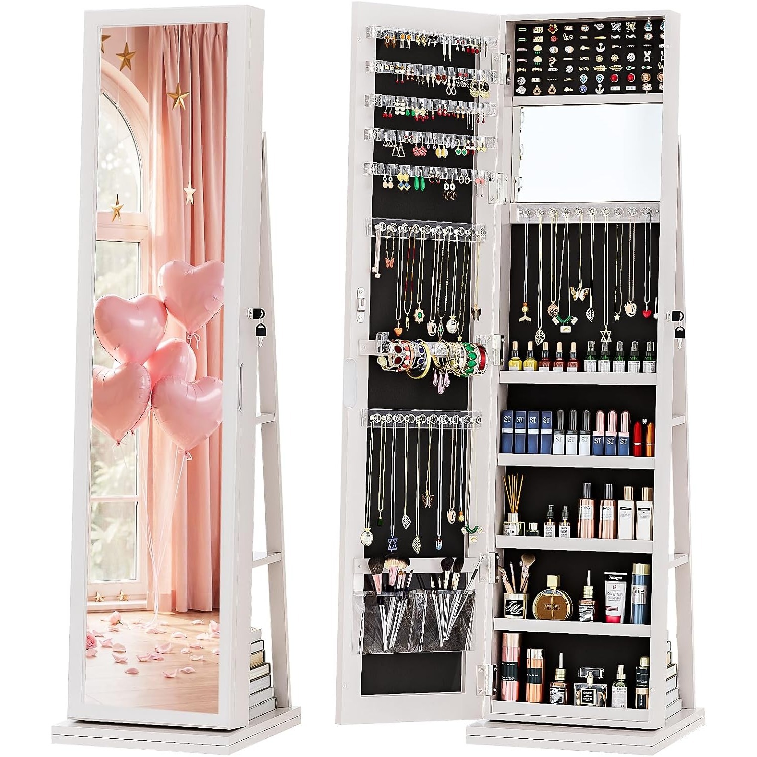 4-in-1 Sieradenkast Sieradenka - Full Length Mirror Jewelry Armoire recensie en prijs