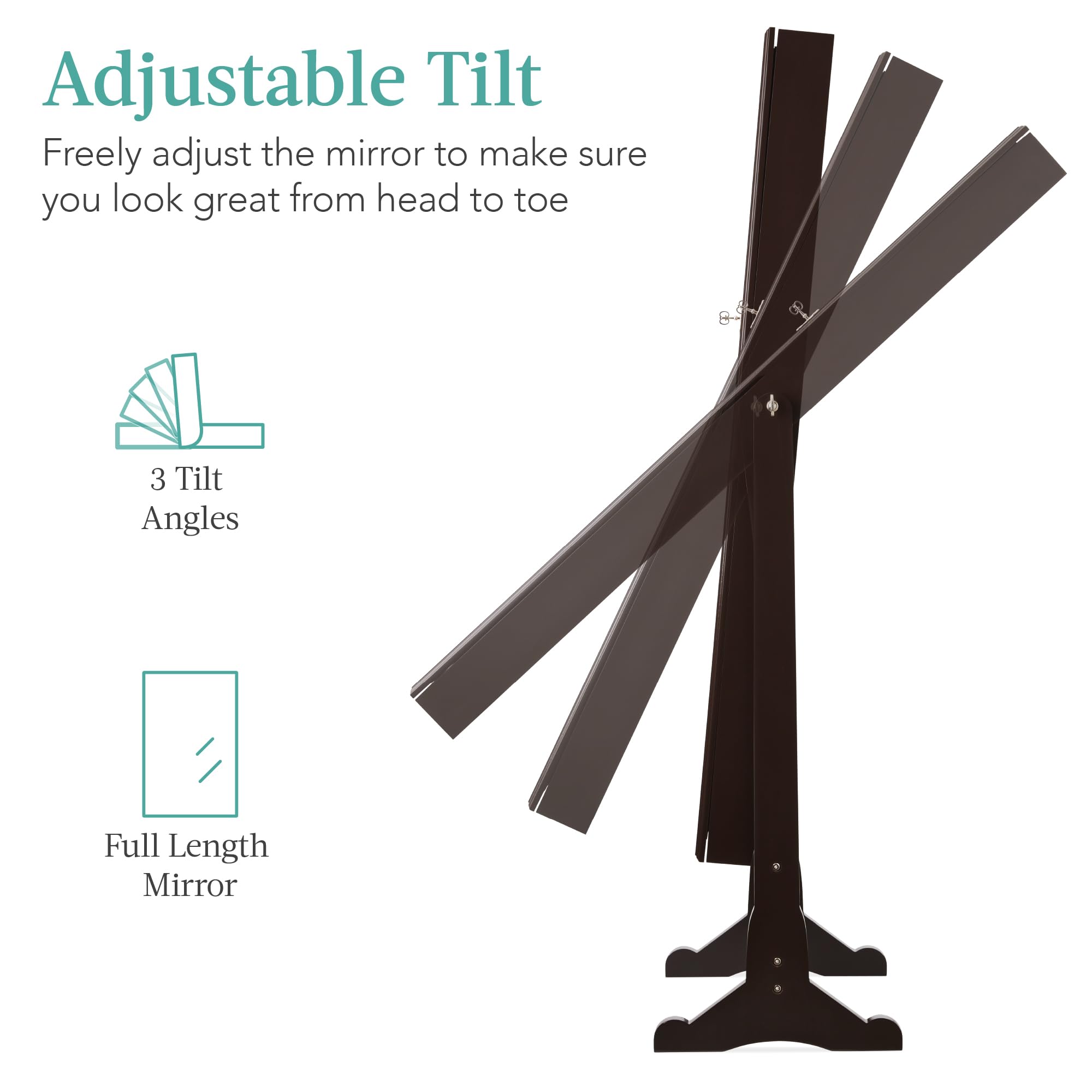 Vrijstaande kledingkast voor s - Full Length Mirror Jewelry Armoire recensie en prijs
